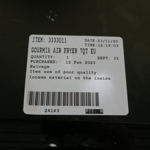 3038 - Gourmia Air Fryer 7Qt    - This lot requires a UK adaptor    (327-60 )  * This lot is subject to VAT