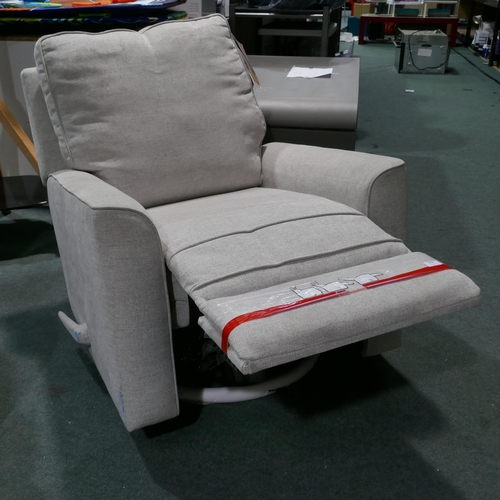 3058 - Ture Innovations Paxley Oatmeal Fabric Glider/Recliner Armchair, Original RRP £229.99 + VAT (322-155... 