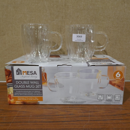 3069 - Mesa Double Wall Mugs   (327-627 )  * This lot is subject to VAT