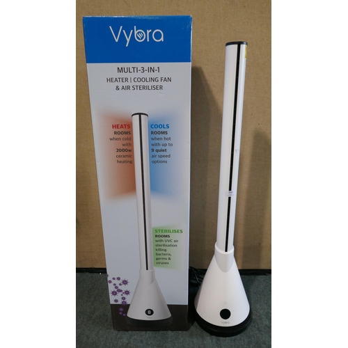 3081 - Vybra 3 In 1 White Heater - No Remote  - This lot requires a UK adaptor      (327-582 )  * This lot ... 