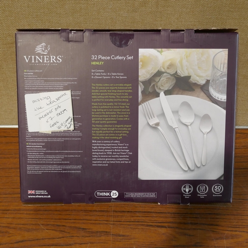 3093 - Viners Cutlery Set - Incomplete    (327-495 )  * This lot is subject to VAT