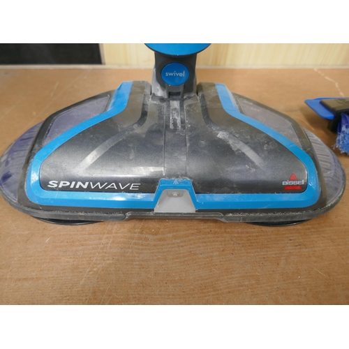 3384 - Bissell Spinwave floor cleaner and a Maxx Force broom. *This lot requires a UK adaptor