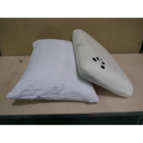 3405 - Panda Memory Foam Pillow (Bamboo Cover), Hotel Grand Shredded Memory Foam Pillow  (322-120,125) *Thi... 