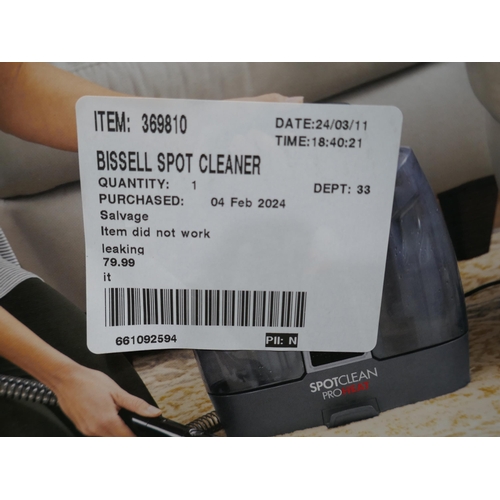 3408 - Bissell Spot Upholstery Cleaner, Original RRP £99.99 + VAT (322-95) *This lot is subject to VAT