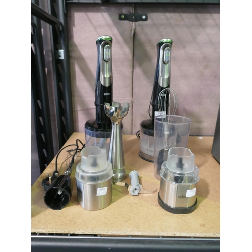 3429 - 2 x Braun Hand Blenders - Model Mq9138Xi (322-103,104) *This lot is subject to VAT