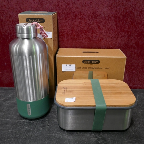 3129 - Black + Blum  Explorer Bottle & Black + Blum  stainless steel sandwich box (322-21) *This lot is sub... 