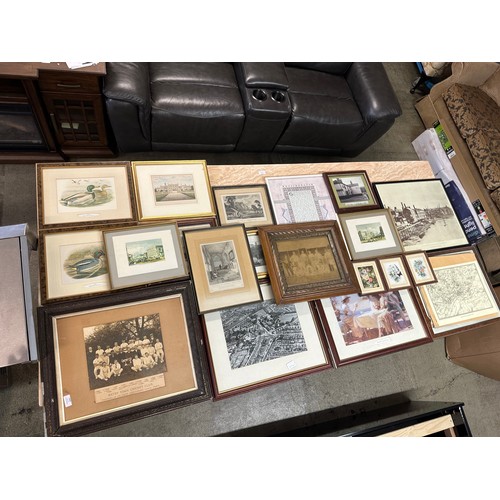 1489 - Assorted framed prints - some Nottingham