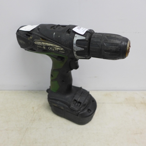 2017 - A Hitachi DV-18DCL2 18v cordless power drill with battery and 2 battery chargers including a Hitachi... 