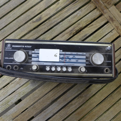 2115 - Two Roberts R707 4 band transistor radios