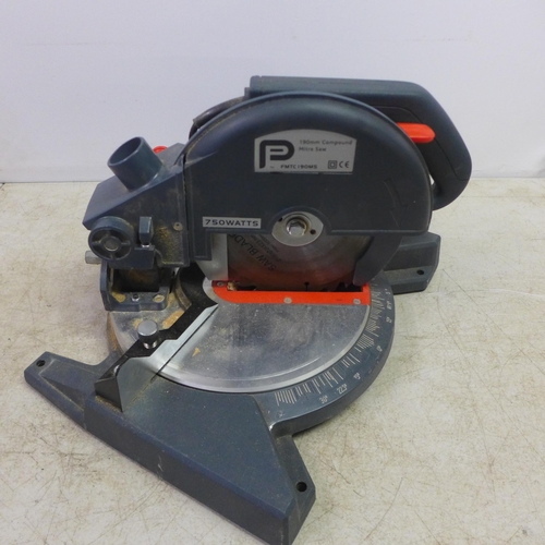 2005 - A Performance Power 750w 240v 190mm compound mitre saw - in box