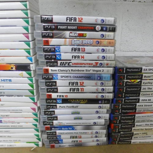 2045 - A large box of approx. 120 assorted computer games including Nintendo Wii, PlayStation 2, PlayStatio... 
