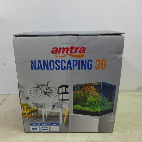 2062 - An Amtra Technik Nanoscaping 30, 30x30x30cm Nano ultra clear glass fish tank - boxed, unused