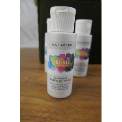 2295A - A box of approx. 40 bottles of Do Crafts Artiste pearl medium acrylic paints (59ml per bottle)