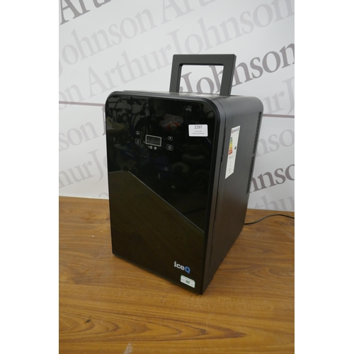 2297 - An IceQ black mini fridge