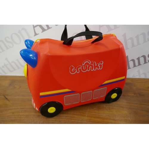 2300 - 2 Trunki ride on suitcases: Penelope the Princess and Frank the Fire Truck