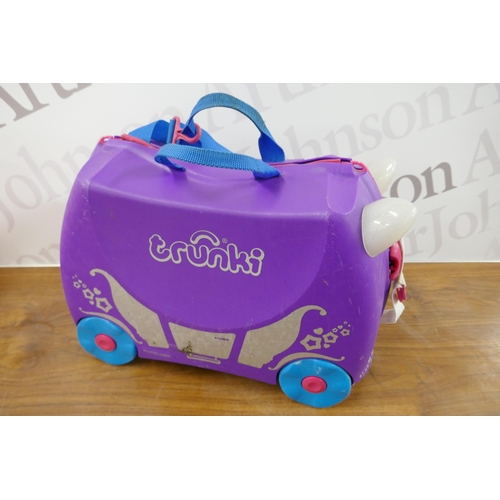 2300 - 2 Trunki ride on suitcases: Penelope the Princess and Frank the Fire Truck