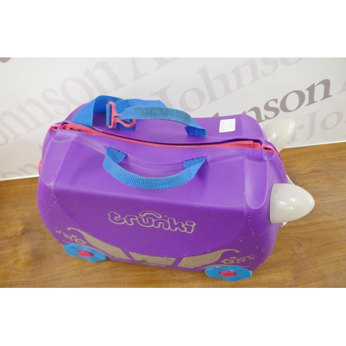 2300 - 2 Trunki ride on suitcases: Penelope the Princess and Frank the Fire Truck