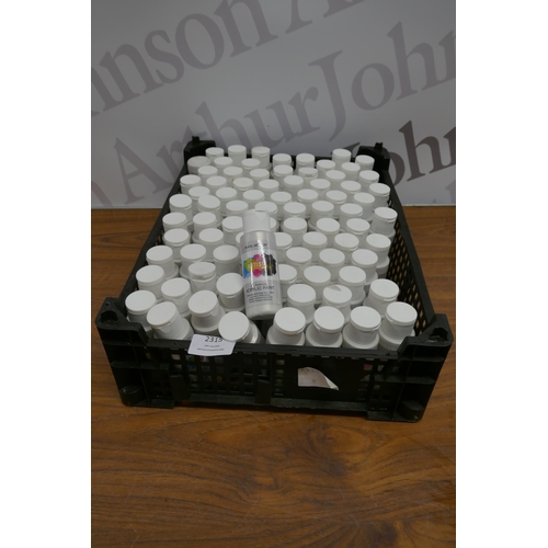 2315 - A box of approximately 80 bottles of Do Craft Artiste pearl medium acrylic paints