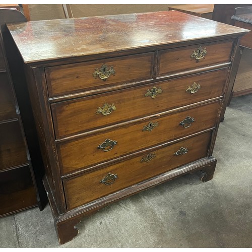 154 - A George II walnut chest of drawers