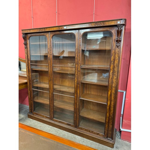 104 - A Victorian mahogany three door bookcase