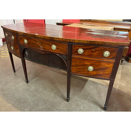 107 - A Regency mahogany bow front sideboard