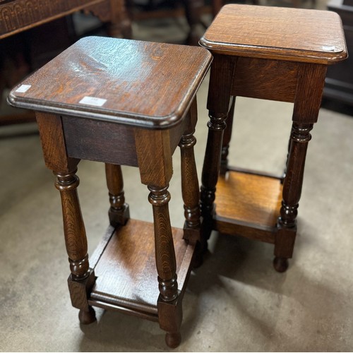 158 - A pair of 18th Century style oak stols