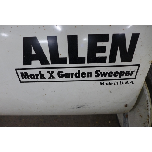 2165 - Approximately 20 assorted items of gardening tools including an Allen Mark X Garden sweeper, pitch f... 