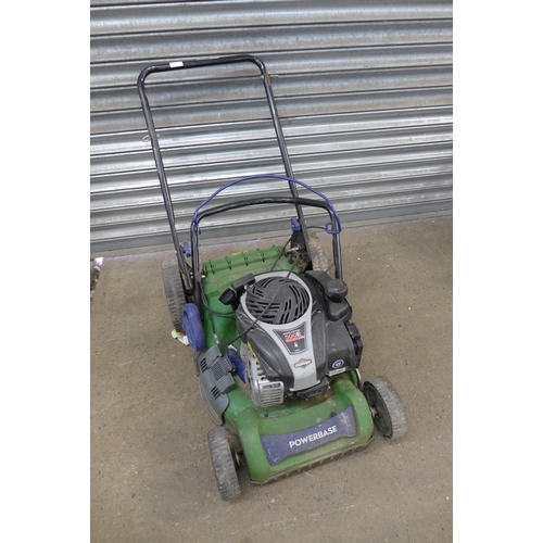 2208 - Two petrol lawn mowers- A Garden Care LM56SP with 150cc Briggs and Stratton 675EX engine and collect... 