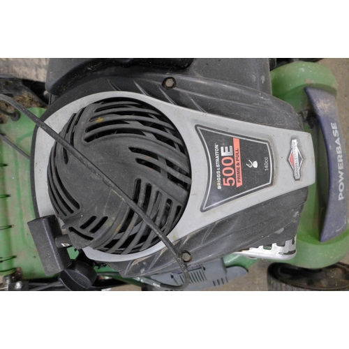 2208 - Two petrol lawn mowers- A Garden Care LM56SP with 150cc Briggs and Stratton 675EX engine and collect... 