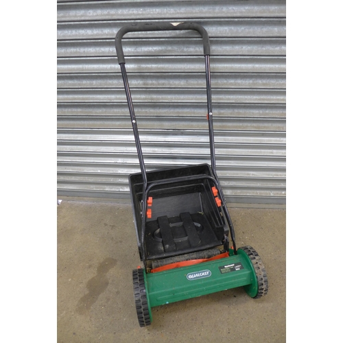 2214 - A Challenge GT5614 hand push cylinder mower and a Qualcast GSS380 38cm hand push cylinder mower