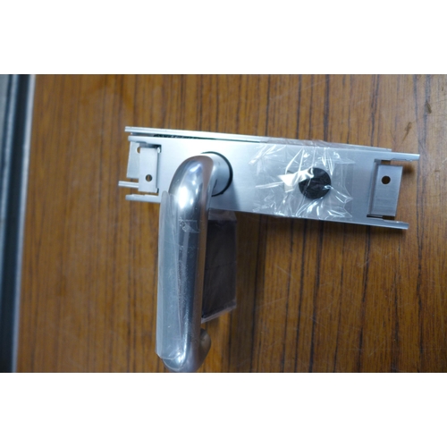 2222 - 8 pairs of polished aluminium door handles