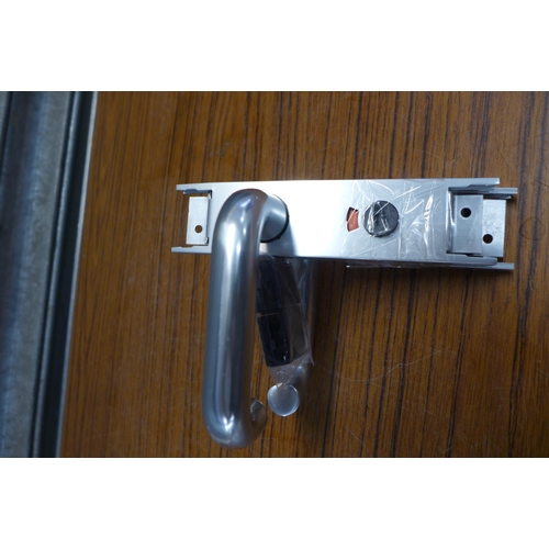 2222 - 8 pairs of polished aluminium door handles