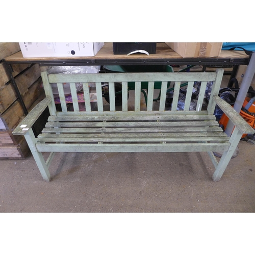 2242 - A 158cm wooden garden bench