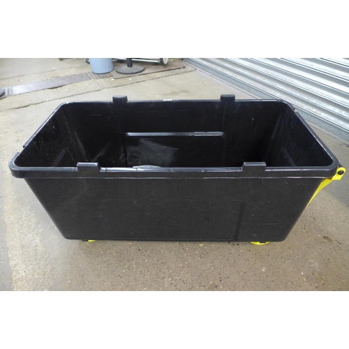 2245 - A Large black storage box with assorted power tools including a Supatool PP710 240v 710w power plane... 