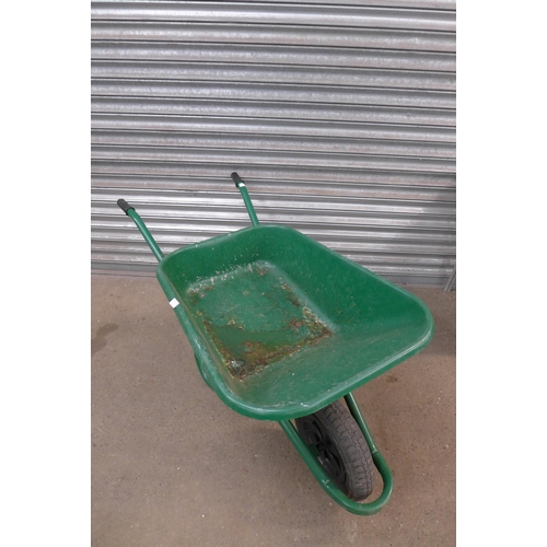 2274 - A Wheelbarrow company green metal wheelbarrow