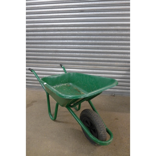 2274 - A Wheelbarrow company green metal wheelbarrow