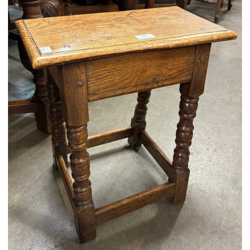 124 - A 17th Century style oak joint stool