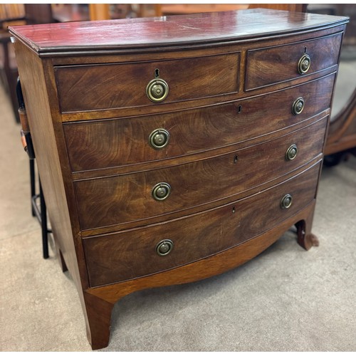 159 - A George III mahogany bow front chest of drawers