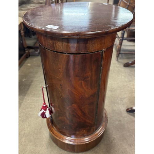 164 - A Victorian mahogany cylindrical pot cupboard