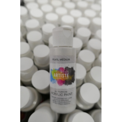 2315 - A box of approximately 80 bottles of Do Craft Artiste pearl medium acrylic paints