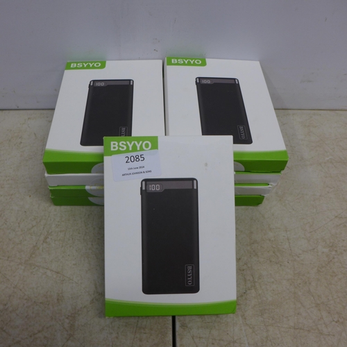 2085 - 9 BSYYO 10600 MAH power banks - boxed unused