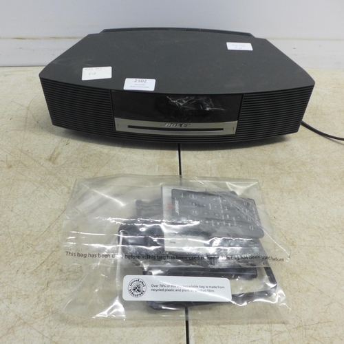 2102 - Bose Wave music system Model AWRCC5 with 3 remotes