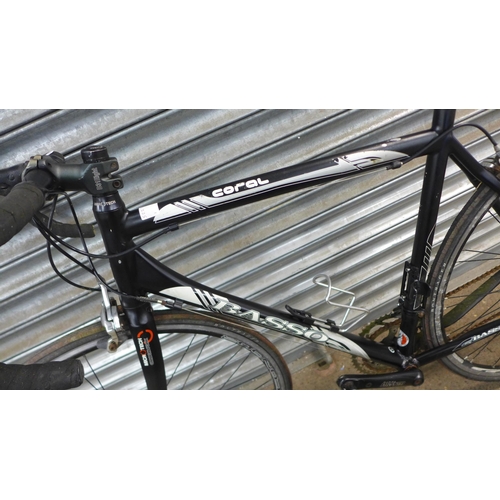 2135 - A Basso Coral Road Racer aluminium framed bike with Campagnolo gear and brake set, a/f - Police repo... 