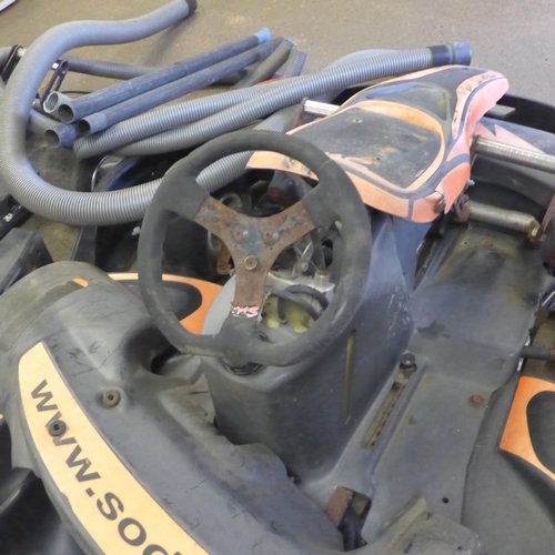 2156 - Two petrol Go-Karts including a SodiKart - sold as found, one seen running however both will require... 