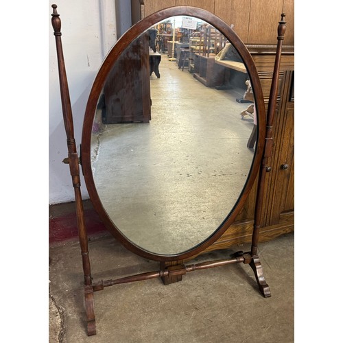 142 - An Edward VII mahogany dressing table mirror