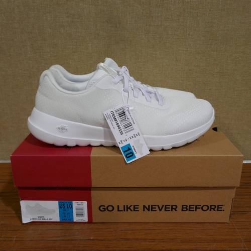 3155 - Pair of ladies Go Walk Joy white Skecher trainers (size UK 7)   *This lot is subject to VAT