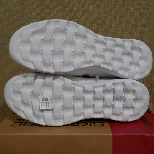 3156 - Pair of ladies Go Walk Joy white Sketcher trainers (size 8). *This lot is subject to VAT
