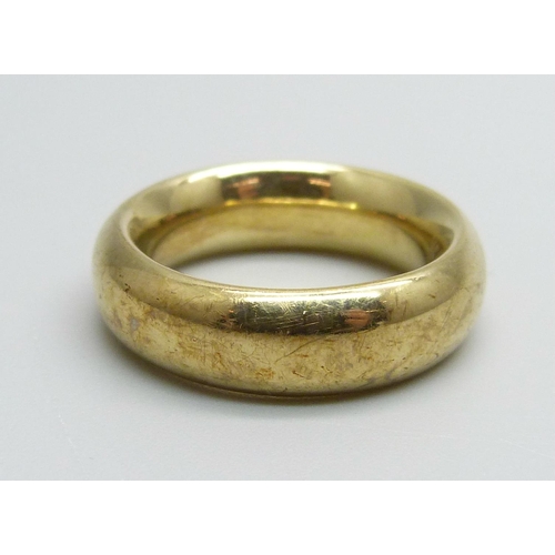 1003 - A 9ct gold wedding ring, 3g, P