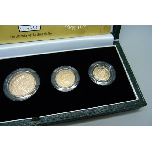 1020 - A Royal Mint The 2002 UK Gold Proof Four-Coin Sovereign Collection, No. 0968