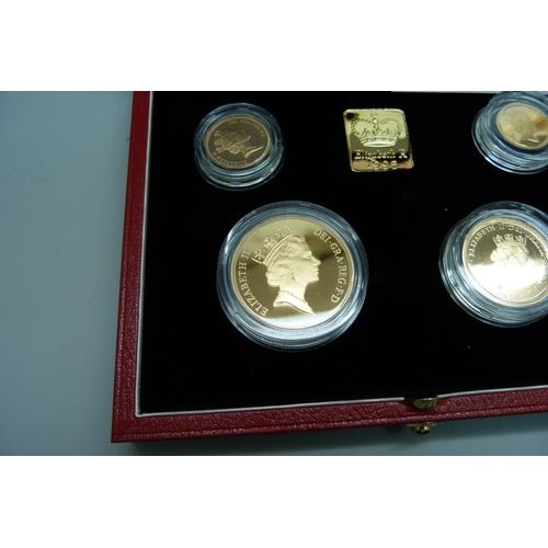 1022 - A Royal Mint The 1995 UK Gold Proof Four-Coin Sovereign Collection, No. 0713